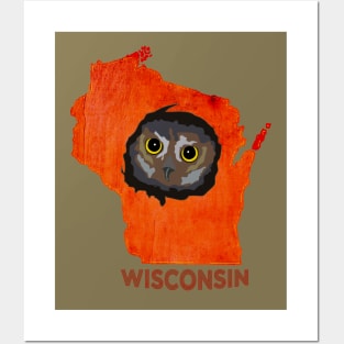 Outdoors Wisconsin Owl Posters and Art